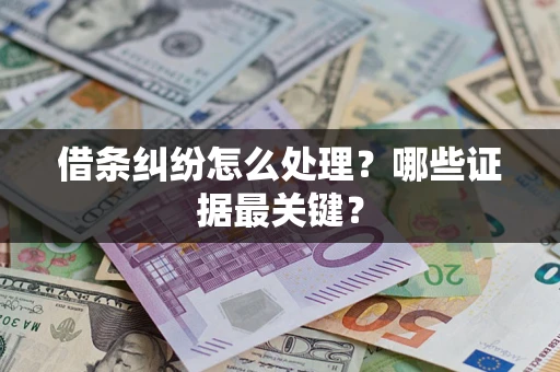 北京借条纠纷怎么处理？哪些证据最关键？