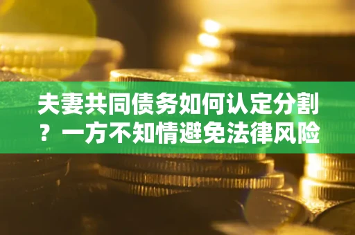 北京夫妻共同债务如何认定分割？一方不知情避免法律风险必看！